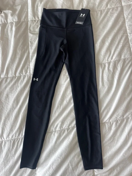 Under Armour HeatGear Armour HiRise Leggings Black Full Length NWT Size S - Picture 2 of 9